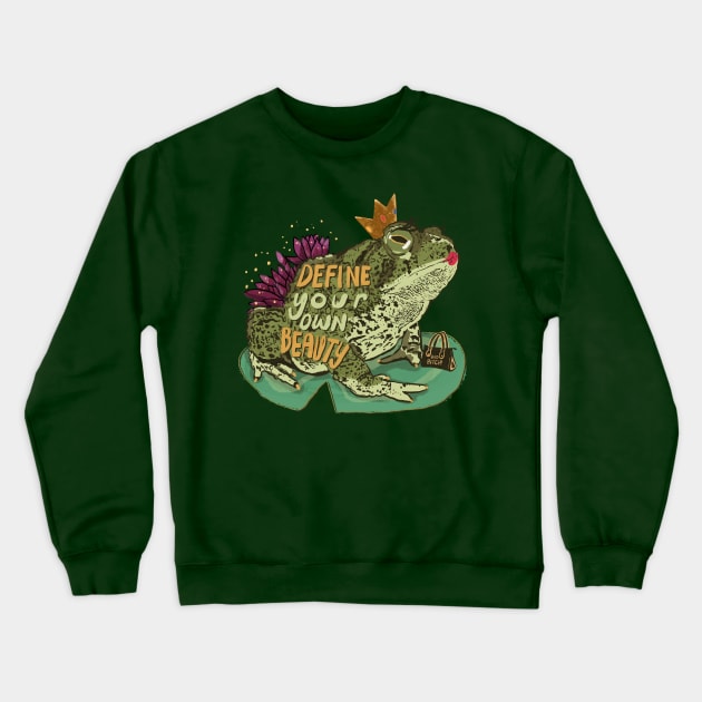 You Define Your Own Beauty Frog Crewneck Sweatshirt by Liberal Jane Illustration